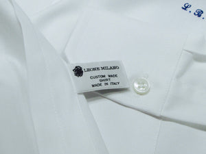Leone Milano, custom made shirt, made to measure, affordable luxury, initials, made in Milan, made in Italy