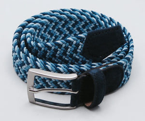 Blue braided belt sales