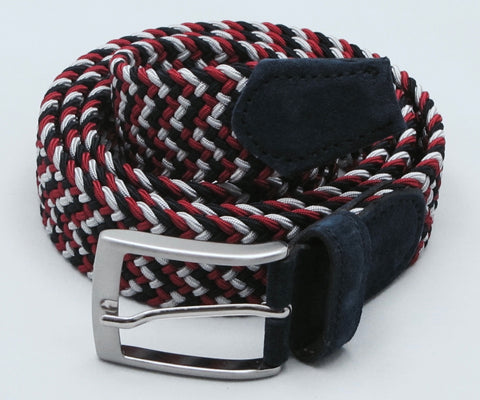 Leone Milano - Stretch braided belt, mixed colors