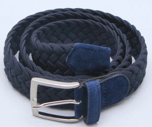 Leone Milano - Stretch braided belt, solid color