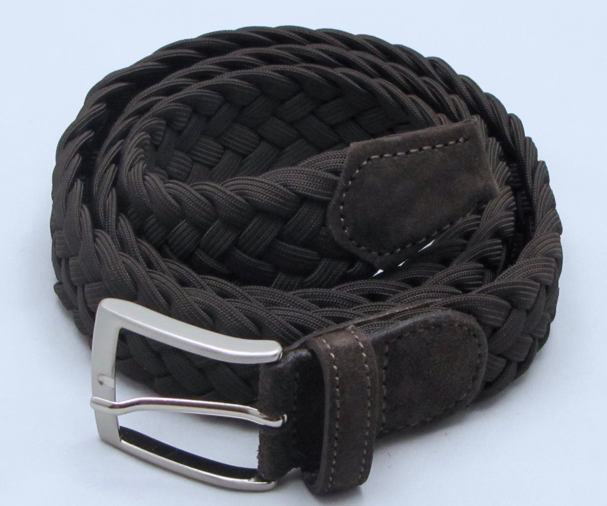Leone Milano - Stretch braided belt, solid color