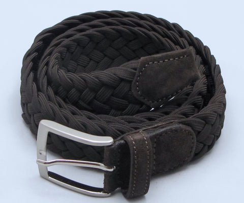Leone Milano - Stretch braided belt, solid color