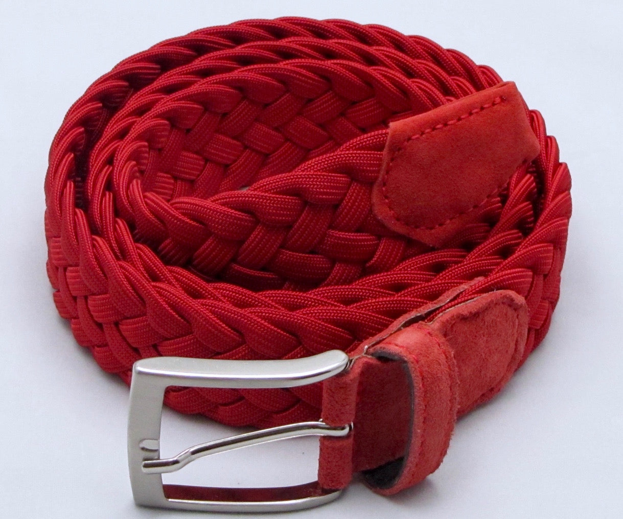 Leone Milano - Stretch braided belt, solid color