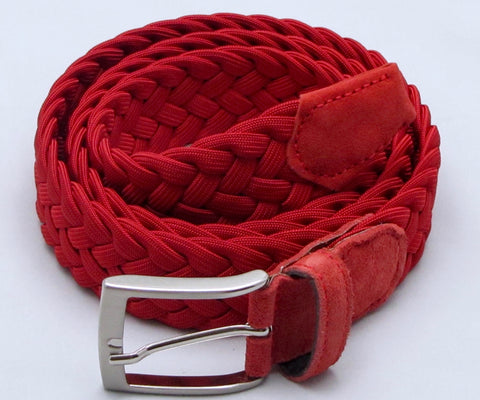 Leone Milano - Stretch braided belt, solid color