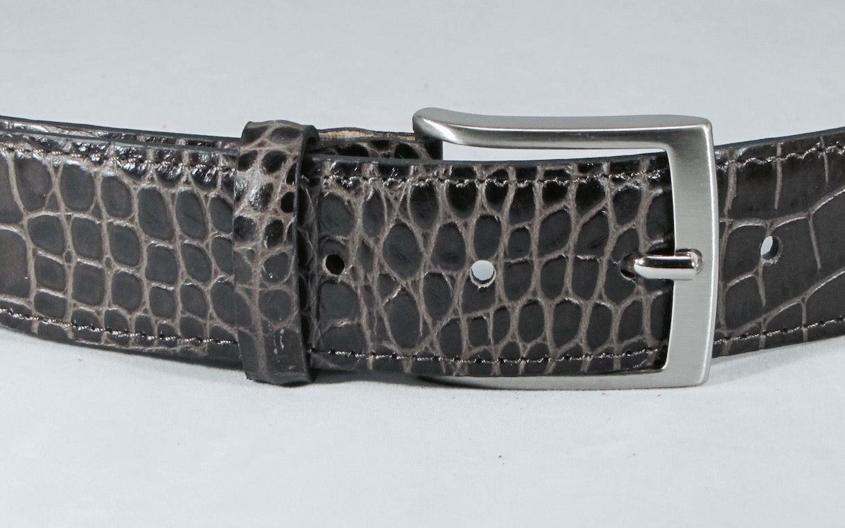 Leone Milano - Leather belt, crocodile brown