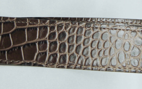 Leone Milano - Leather belt, crocodile brown