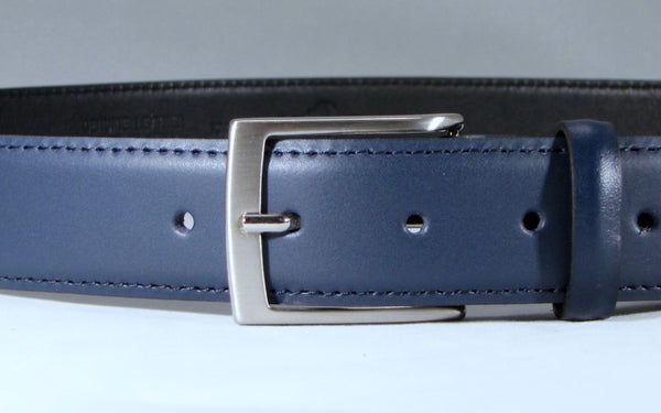 Leone Milano - Leather belt, "martellata" blue