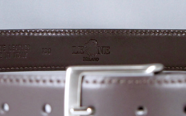 Leone Milano - Leather belt, "martellata" brown