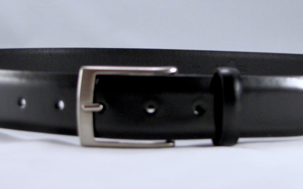 Milano - Leather belt, semi-gloss black